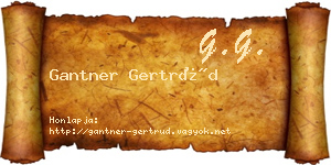 Gantner Gertrúd névjegykártya